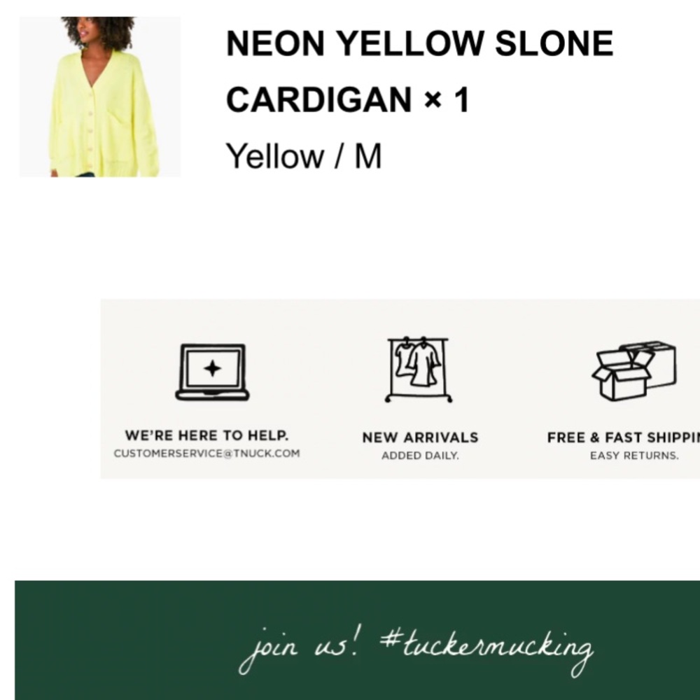 Neon yellow cardigan